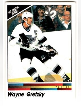🥅 NOW $3 Wayne Gretzky 1990/91 Panini Los Angeles Kings Hockey Sticker Card